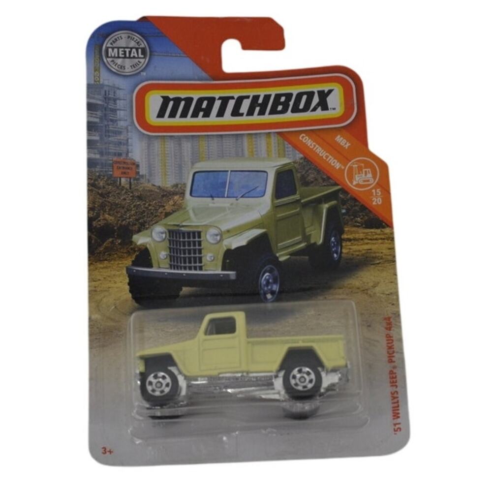 Matchbox Yellow Pickup Truck MBX Construction 15/20 Willys